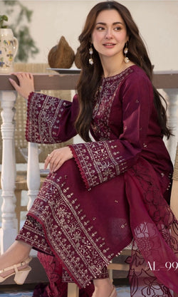 QALAMKAR 3pc Summer Casual Collection