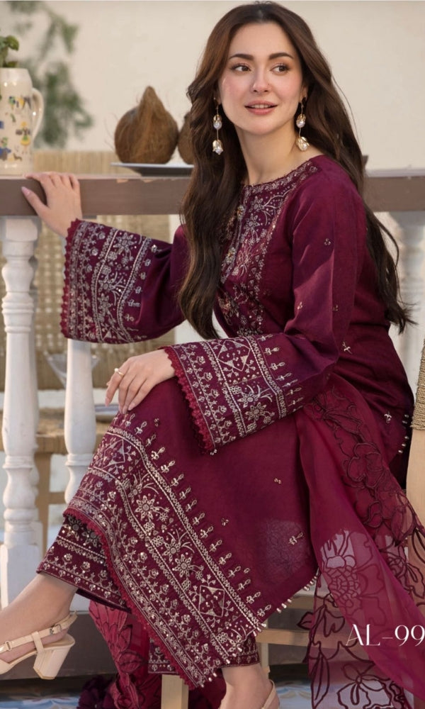 QALAMKAR 3pc Summer Casual Collection